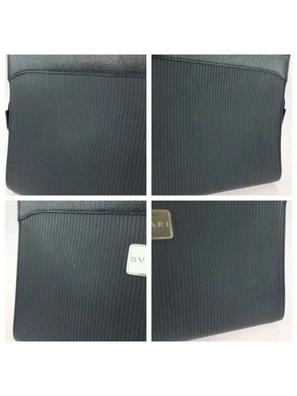 Bvlgari Millerige Black Silver Clutch Secondbag